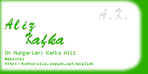 aliz kafka business card